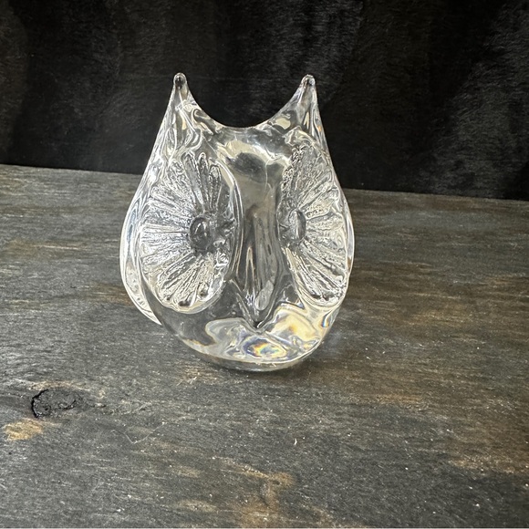 Daum Crystal Owl Paperweight | Vintage French Glass - Picture 4 of 10
